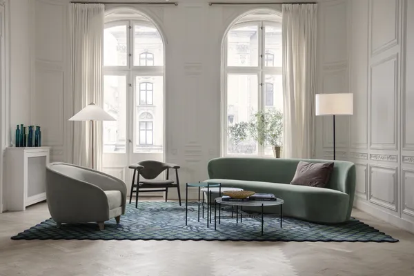 Gravity Gulvlampe Sort Marmor / Hvid