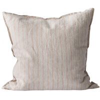 Linen Pudebetræk 50x50 cm Hazelnut Stripe