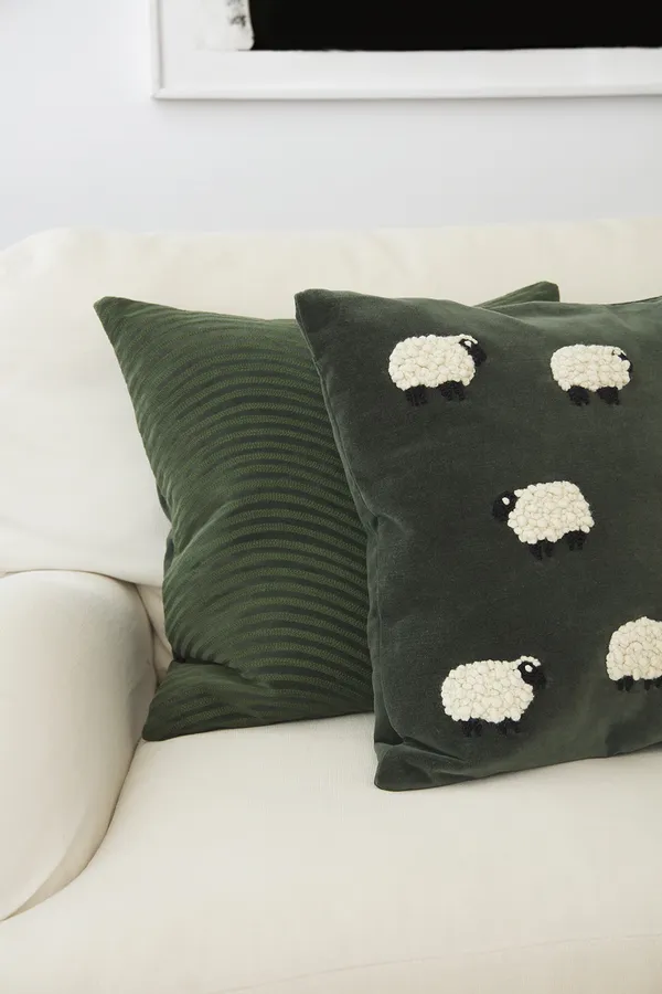 Sheep Pudebetræk Forest Green 50x50 cm