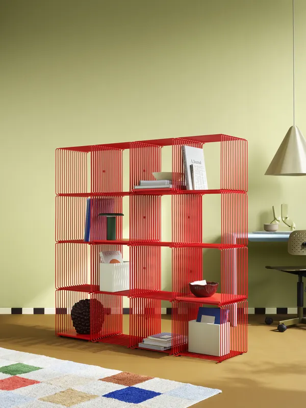 Panton Wire inlay Hylle 257x682 cm Rosehip