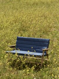Outdoor Market Sofa Cushion Blue With Beige Stripe