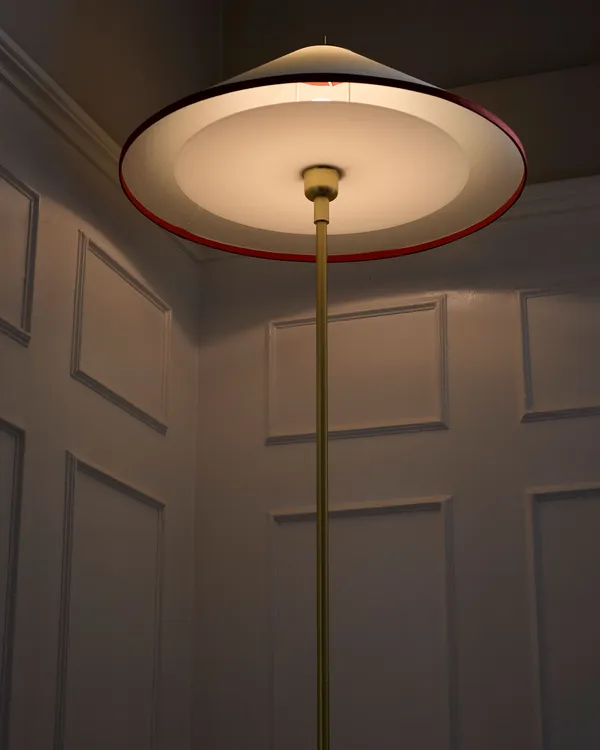 Tafta Gulvlampe Ø52 cm Rød / Off-white