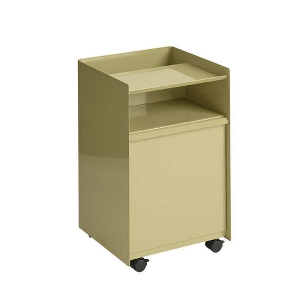 Folded Oppbevaringsvogn Med dør Mørk Beige
