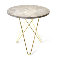 Tall Mini O Sidebord Grøn Marmor/Messing