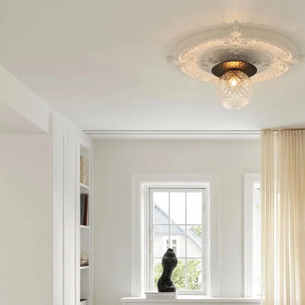 Liila 1 Væg-/Loftslampe 255 mm Sort / Klar