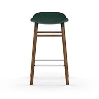 Form Barstol 65cm Grøn/Valnøddetræ