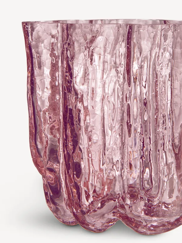 Crackle Vaasi 121 mm Pinkki