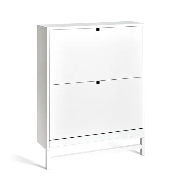 Falsterbo Shoe Cupboard 3 Compartments White Lacquer