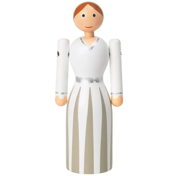 Bride Trefigur H12 cm Hvit