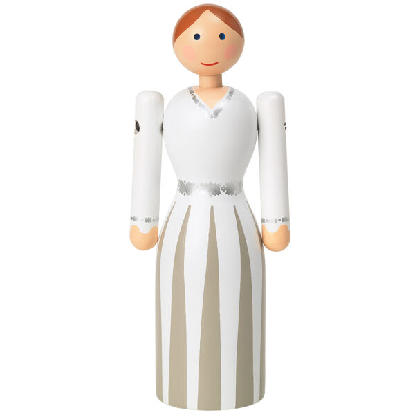 Bride Træfigur H12 cm Hvid