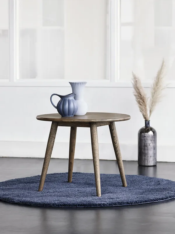 Symphony 02 Sofabord Ø63 cm Mørkolieret Egetræ