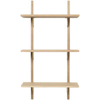 Sector Tripple Narrow Hylla 54x102 cm Ek/Mässing