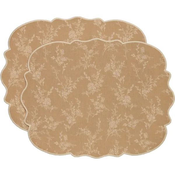 Gia Bordstablett Blomma 35x45 cm 2-pack Beige