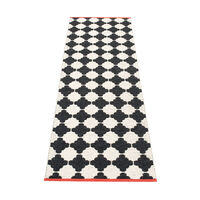 Marre Gulvtæppe 70x300 cm Black/Vanilla/Coral
