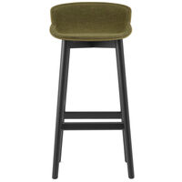 Hyg Barstol 75 cm Klädd Framsida Oliv / Svart Ek