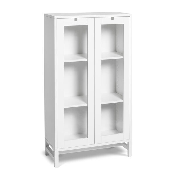 Falsterbo Skap 127 cm Glass Doors Hvitt