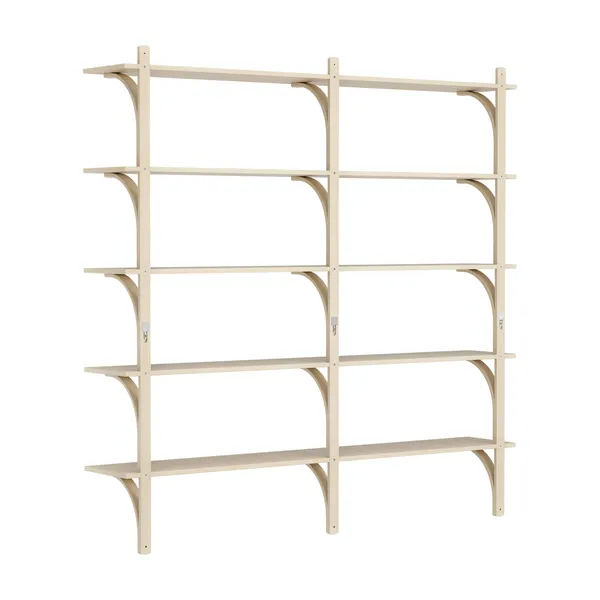 Levi Wall Shelf 180 cm Big Aluminium / Naturlack Ash