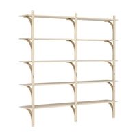 Levi Wall Shelf 180 cm Big Aluminium / Naturlack Ash