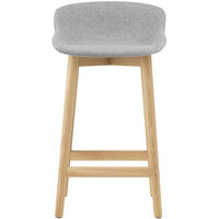 Hyg Barstol 65 cm Grå / Egetræ
