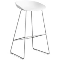 AAS 38 2.0 Barstol 75 cm Rostfritt Stål / Vit