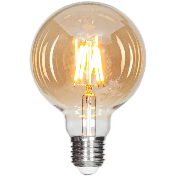 E27 LED dimbar Glob 4W 2000K 320lm 95 mm Amber