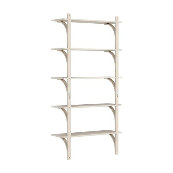 Levi Wall Shelf 90 cm Big Brass / White Pigmented Ash