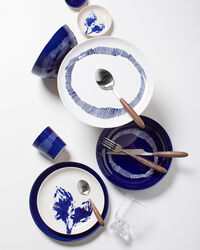 Feast Deep Plate 22 cm Dark Blue / White Striped