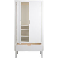 Vaatekaappi Kahdella Ovella Classic White