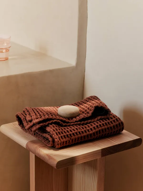 Organic Handduk 50x100 cm Brown Clay