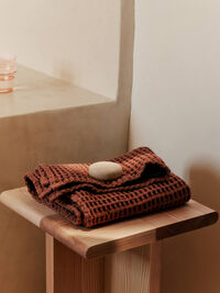 Organic Handduk 50x100 cm Brown Clay