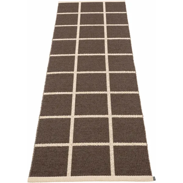 Criss Plastikmåtte Dark Brown / Cream 70x225 cm