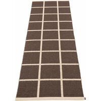 Criss Plastikmåtte Dark Brown / Cream 70x225 cm