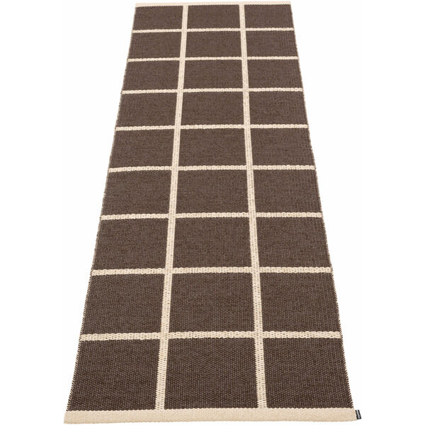 Criss Plastmatte Dark Brown / Cream 70x225 cm