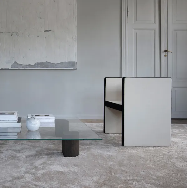 Quarter Loungebord Røget Eg 120x120 cm