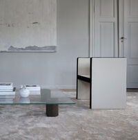 Quarter Loungebord Røget Eg 120x120 cm
