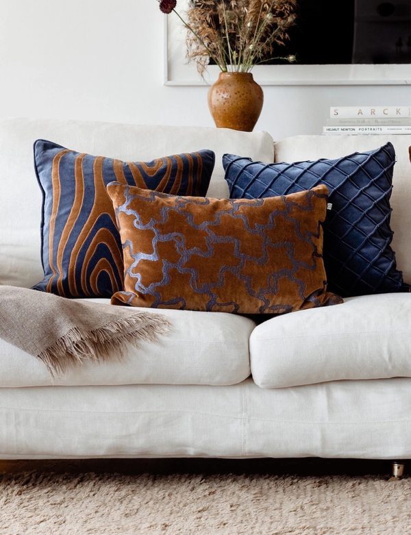 Chand Putetrekk 40x60 cm Cognacfarget / Sea Blue