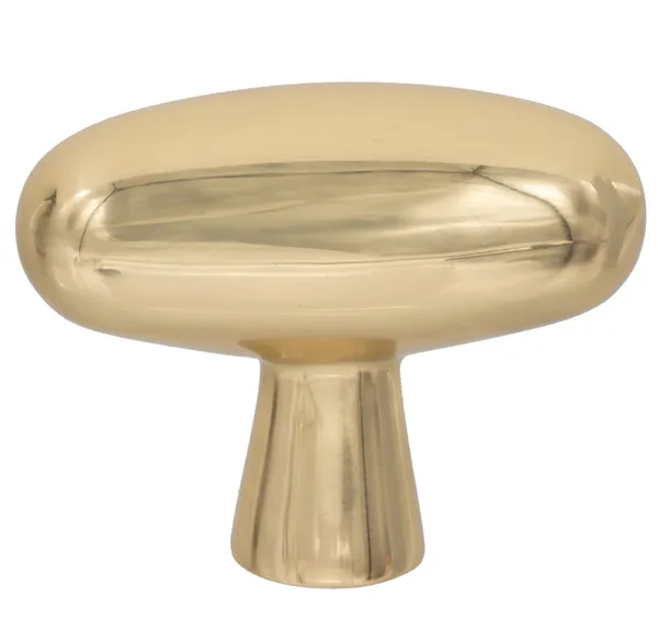 T Oliver Knop Poleret Messing