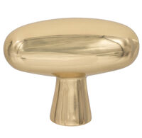T Oliver Knop Poleret Messing