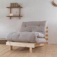 Roots 90 Loungefåtölj Furu / Beige