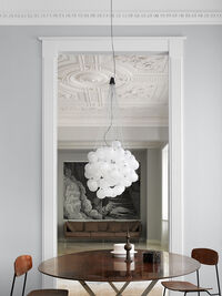 Stochastic Taklampa 48 Aluminium/Opal Vit