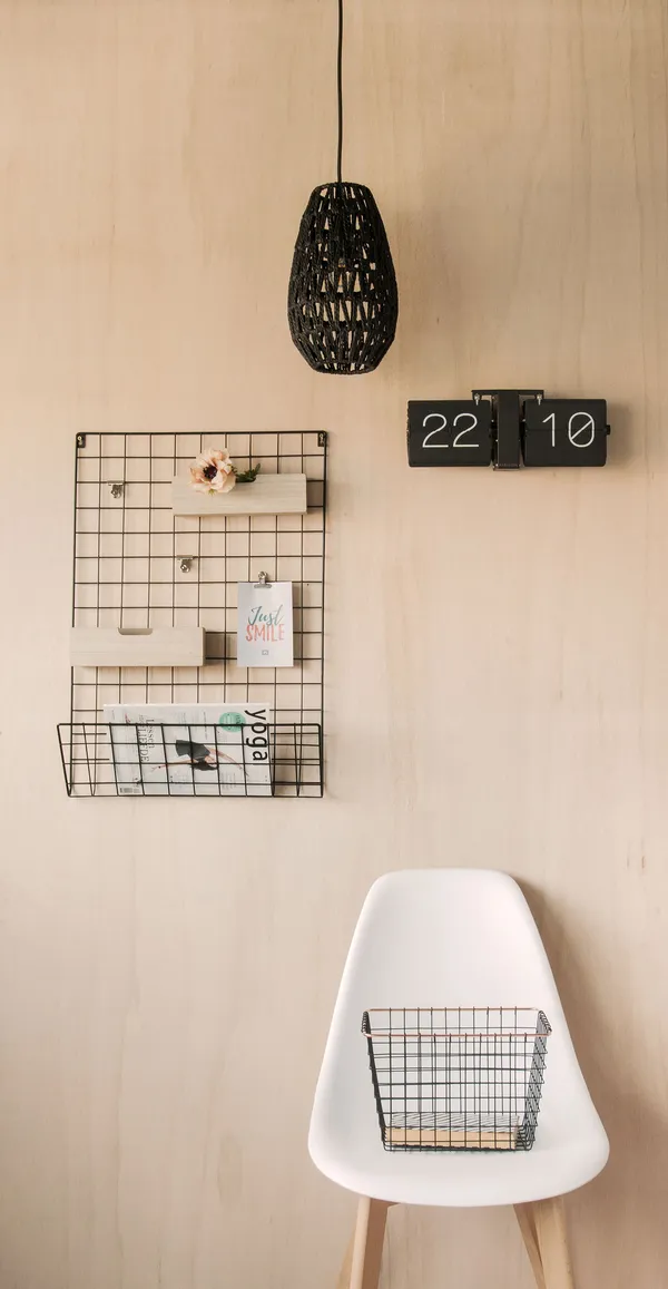 No Case Flip Wall/Table Clock Black