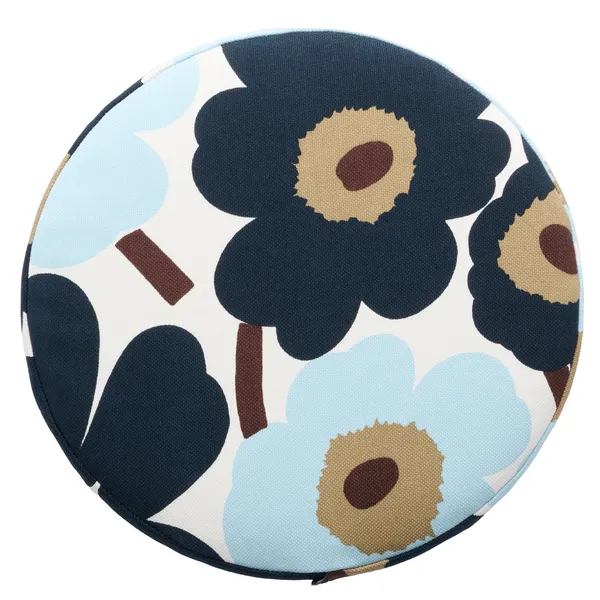 Pieni Unikko Sædepude Ø35 cm Mørkegrøn / Blueberry