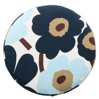 Pieni Unikko Sædepude Ø35 cm Mørkegrøn / Blueberry