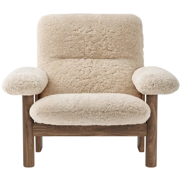 Brasilia Fåtölj Walnut / Sheepskin Nature