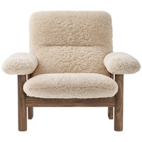 Brasilia Fåtölj Walnut / Sheepskin Nature