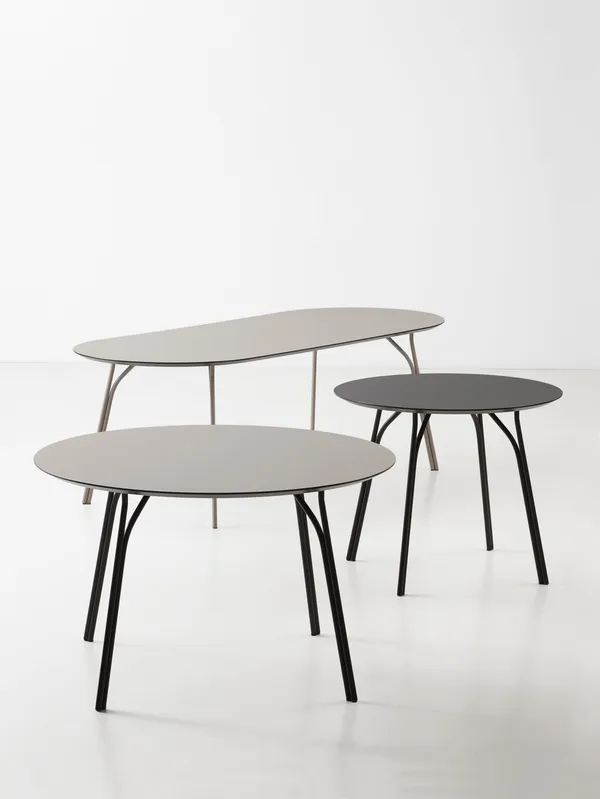 Tree Spisebord L: 220cm Beige Top / Sorte Ben
