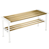 Nostalgi Bänk 100 cm Mässing / Vit