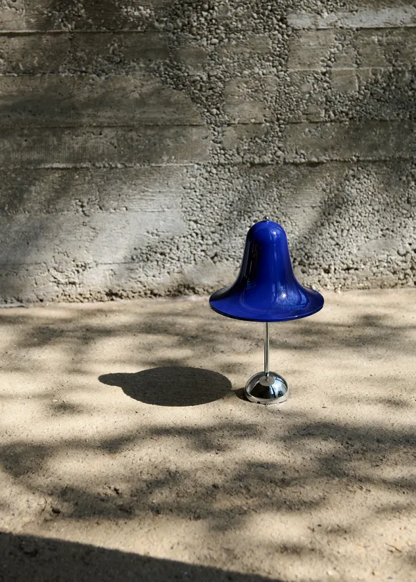 Pantop Bordlampe Bærbar Ø18 Krom / Night Blue