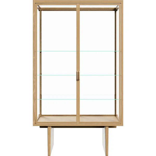 Private Vitrinskåp 110x45x191 cm Ljus Betsad Ek
