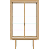 Private Vitrinskåp 110x45x191 cm Ljus Betsad Ek
